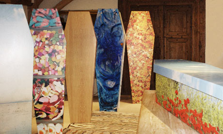 Recycled cardboard coffins by Eco Coffins Ltd