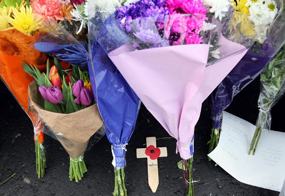Northern Ireland shooting: Flowers left at the scene of the shooting