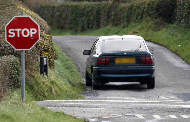 Northern Ireland shooting: An abandoned Vauxhall Cavalier on the outskirts of Randalstown