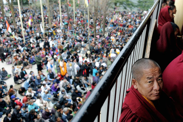 24 hours in pictures: Monks paray for  the Dalai Lama in Dharamshala, India