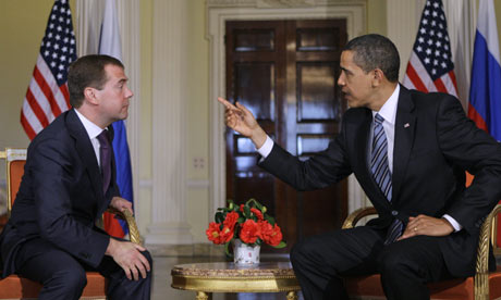 Barack Obama and Dmitri Medvedev