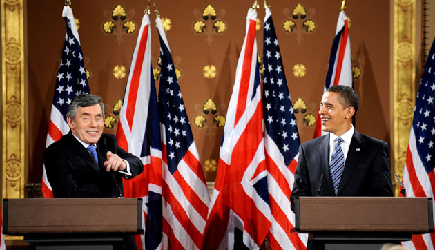 G20 summit: Barack Obama: Gordon Brown and President Obama hold talks in Foreign Commonwealth Office.