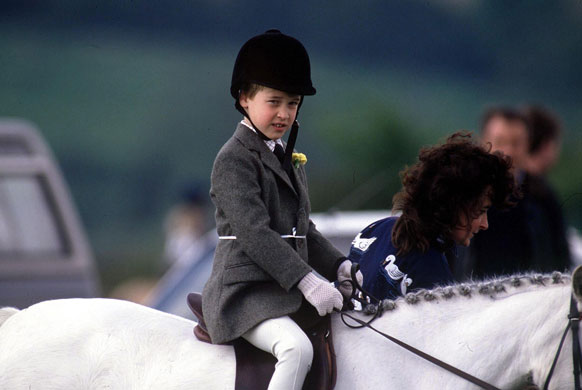 Prince William and Harry: Prince William taking part ina  gymkhana