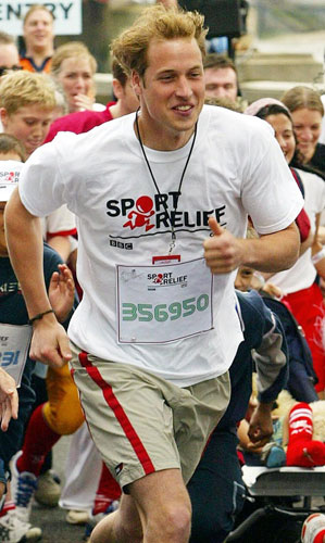 Prince William and Harry: Prince William taking part in the Sport Relief