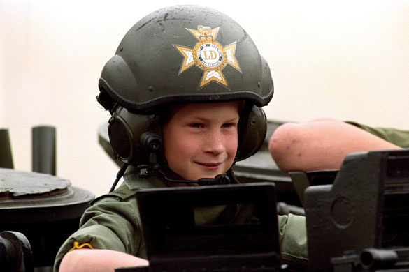 Prince William and Harry: Prince Harry during a visit to the barracks in Hanover