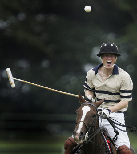 Prince William and Harry: Prince Harry plays polo