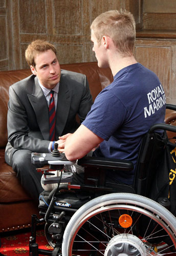 Prince William and Harry: Prince William Visit To Headley Court Rehabilitation Centre