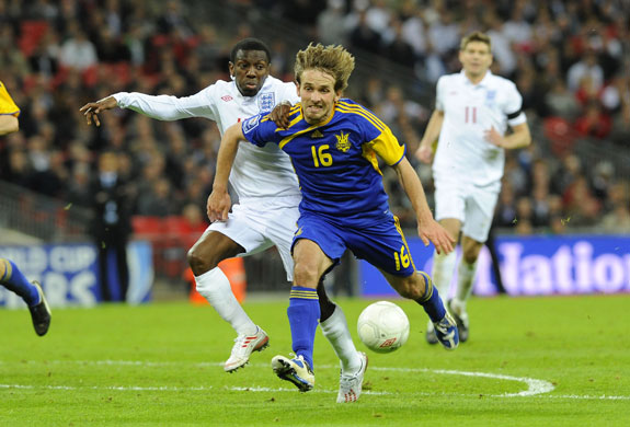 England v Ukraine: Wright-Phillips battles with Yarmash