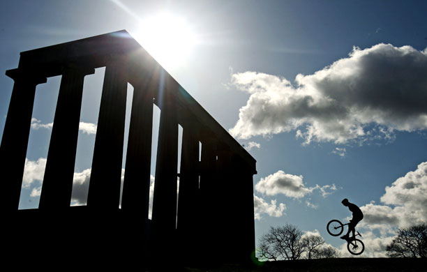 Unfinished art projects: Calton Hill in Edinburgh, Scotland. 