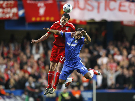 Chelsea v Liverpool: Arbeloa and Drogba