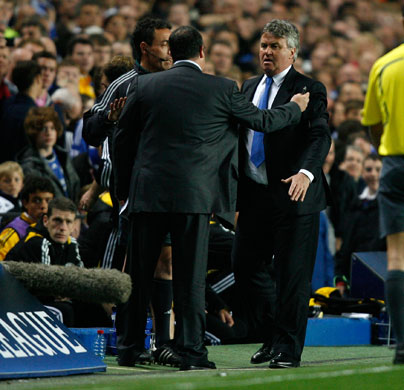 Chelsea v Liverpool: Guus Hiuddink and Rafa Benitez