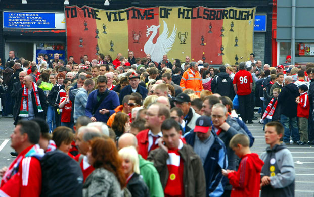 Hillsborough anniversary: Fans queue to mark the 20th Anniversary of the Hillsborough disaster