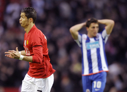 Porto v Manchester United: Ronaldo celebrates