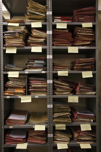 BBC Archives: Files at the BBC Written Archives Centre, in Caversham, Reading