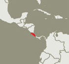 Costa Rica on a map