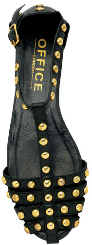 Wishlist: beaded shoes: Office gold studded shoes