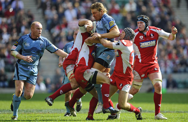 Cardiff v Gloucester: Andy Hazell and Andy Powell