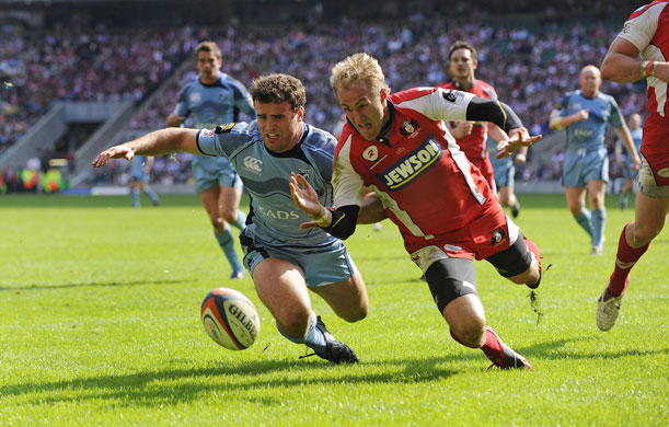Cardiff v Gloucester: Jamie Roberts and Olly Morgan
