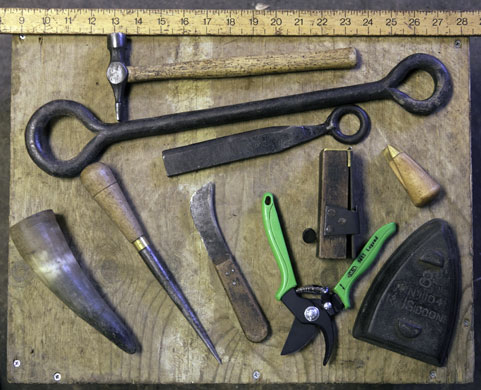 Basket making: P.H. Coate and Son: The tools used by a basket maker