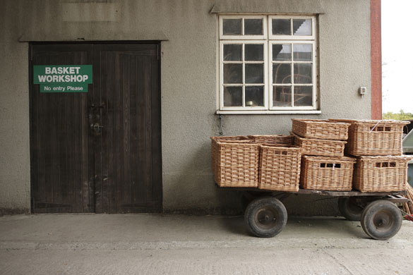 Basket making: P. H. Coate & Son: The basket workshop on the Somerset Levels near Taunton