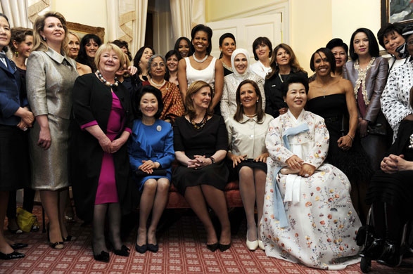 G20 leaders dinner: Michelle Obama and other world leader guests attend dinner at No10