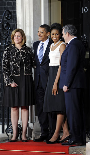 G20 leaders dinner: Barack Obama, Michelle Obama, Gordon Brown and Sarah Brown