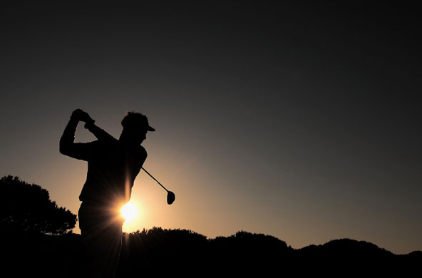 24 Hours in pictures: Gonzalo Fernandez Castano of Spain plays a tee shot