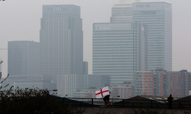 G20 protests day two: Protesters make their way to the ExCeL Centre in east London.