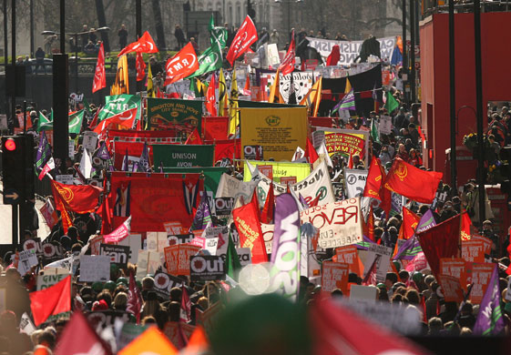 Week in Business: Demonstrators take part in the Put People First march through London.