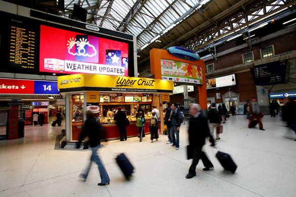 Week in Business: Upper Crust sandwich bar on the concourse at Victoria station, London