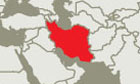 Iran on a map