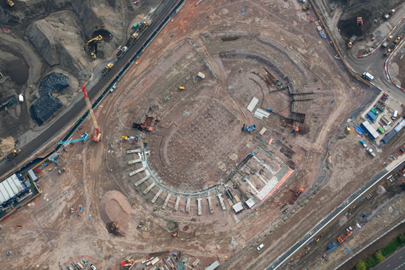 Olympic sites: London 2012 Olympics VeloPark under construction 