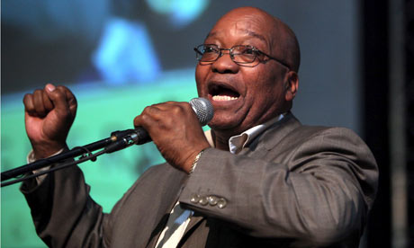 Jacob Zuma sings his trademark song Umshini wami during a taxi summit held in Johannesburg