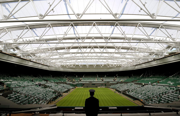 Wimbledon new roof: The centre court roof at the All England Tennis Club, Wimbledon.