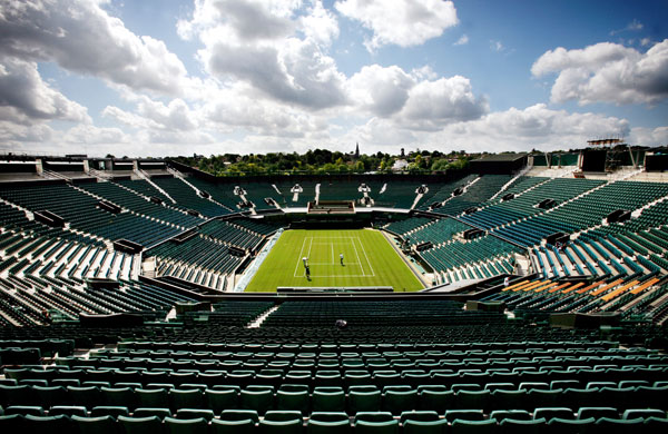 Wimbledon new roof: Centre court at the All England Lawn Tennis Club in Wimbledon in 2007