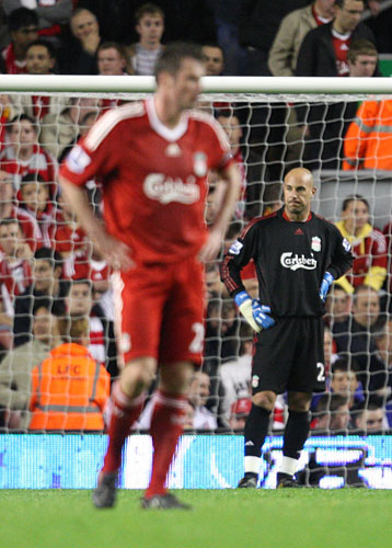Liverpool v Arsenal: Liverpool dejection