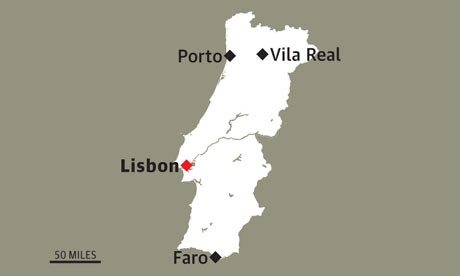 Map of Portugal.