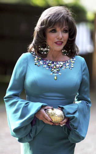 Joan Collins style icon: Actress Joan Collins arrives at the Raisa Gorbachev Foundation Party.