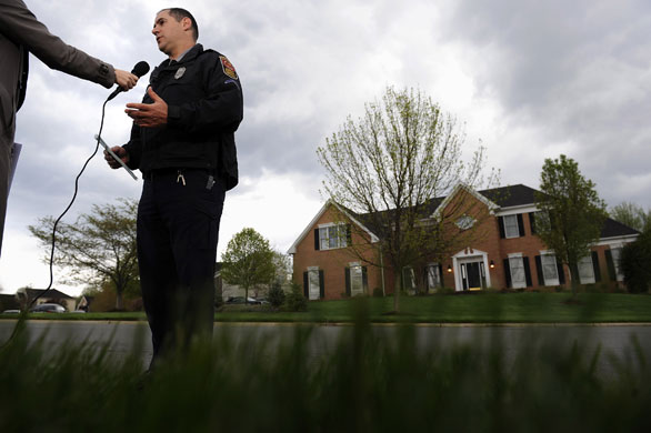 Week in business: A police spokesman outside David Kellermann's house.