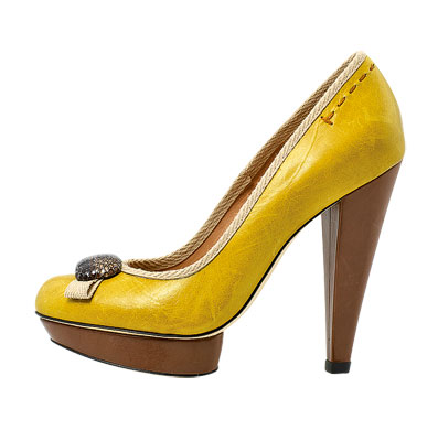 Fashion wishlist: yellow: Kurt Geiger platform