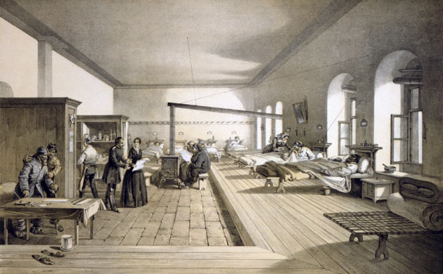 Hospital wards: Florence Nightingale British military hospital at Scutari