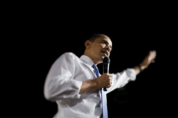 obama 100 days : Barack Obama in California