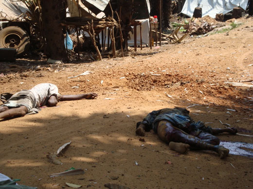 Fighting in Sri Lanka: Dead bodies lie in the 'No Fire Zone' in northern Sri Lanka