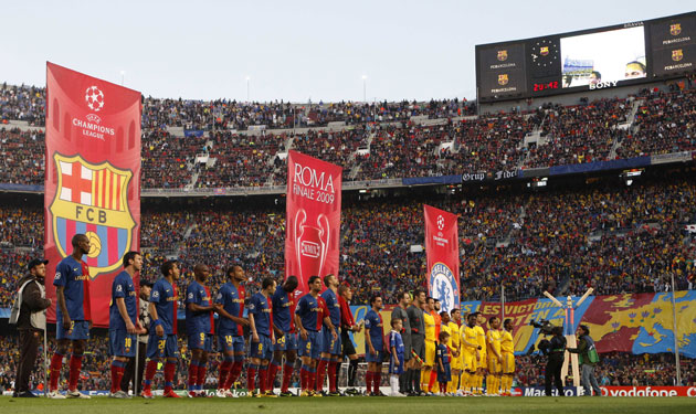 Barca v Chelsea: Teams line up
