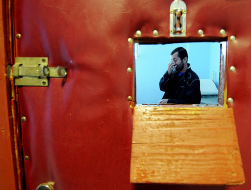 30 April 2009: Mukachevo, Ukraine: An illegal immigrant at a detention centre