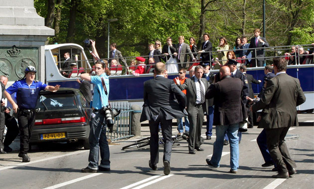 Netherlands car crash: Members of the Royal family react as bystanders are knocked to the ground