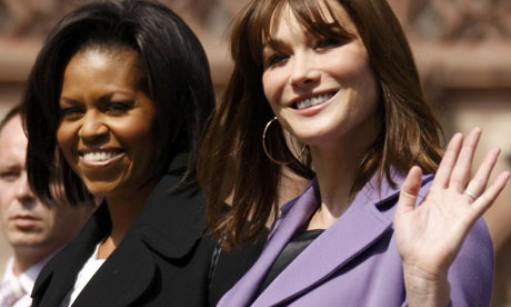 Michelle Obama and Carla Bruni-Sarkozy 