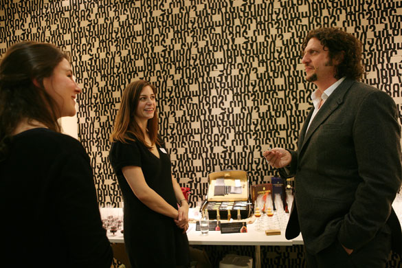 Chocolate tasting: Jay Rayner smelling Cognac