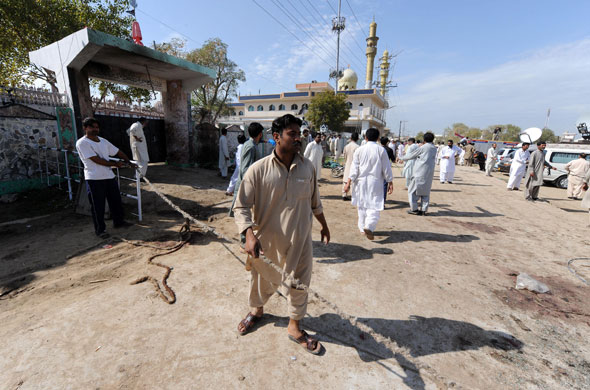 Pakistan suicide attack: The site is cordoned off