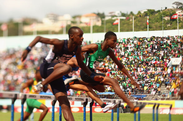 Sport: 24 hours: Action during the Boys and Girl's Championships at the National Stadium